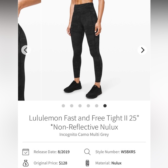 Lululemon Fast and Free 25” - Size 2 - Picture 1 of 7